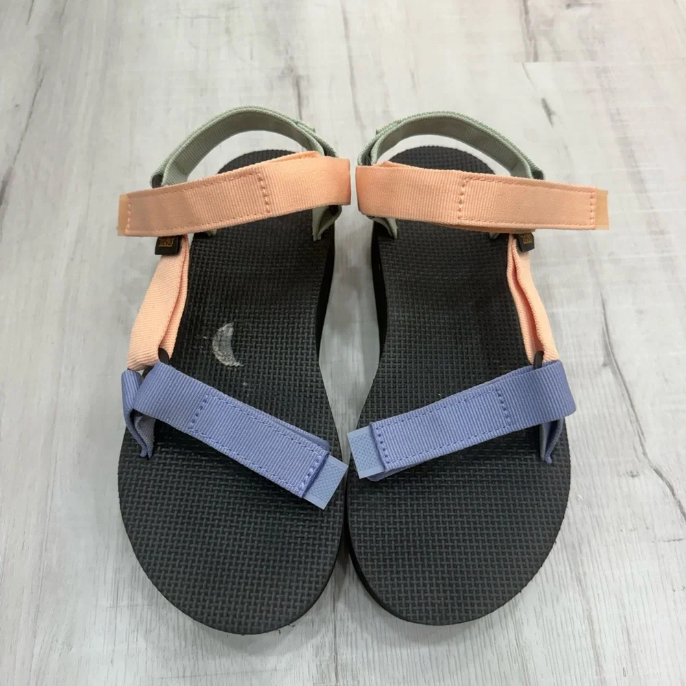 Women’s Teva Platform Colorblock Sport Sandals Sherbet sz 8 GUC - Picture 2 of 4